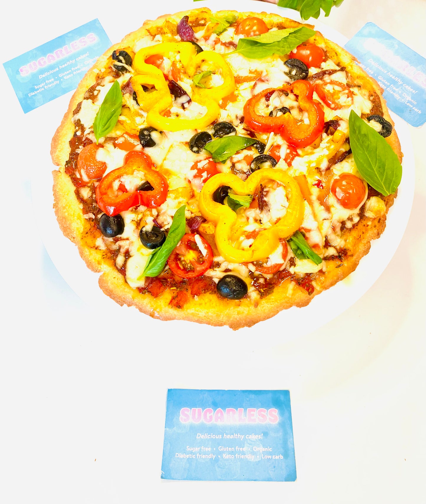 Keto High protein Keto vegetariana Pizza Gluten and grain free