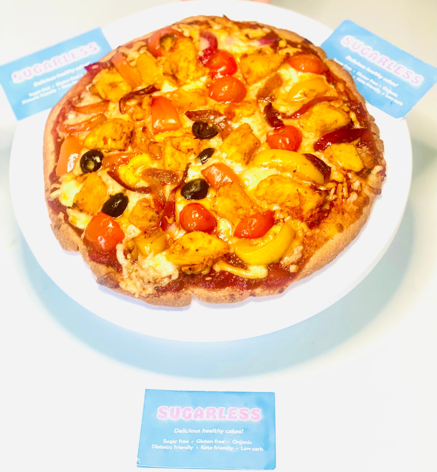 Keto High Protein Chicken Supreme Pizza, Gluten and grain free