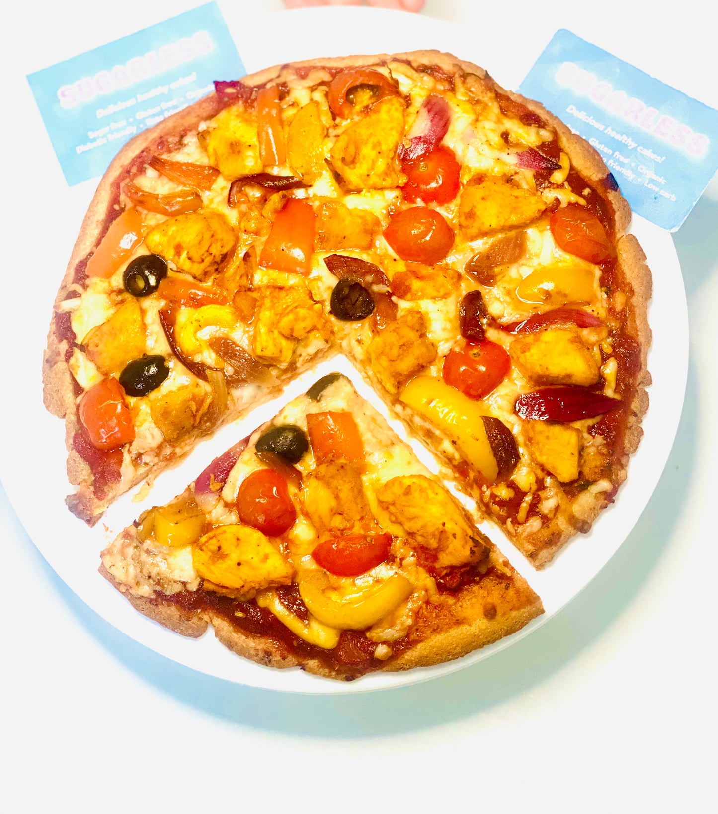 Keto High Protein Chicken Supreme Pizza, Gluten and grain free