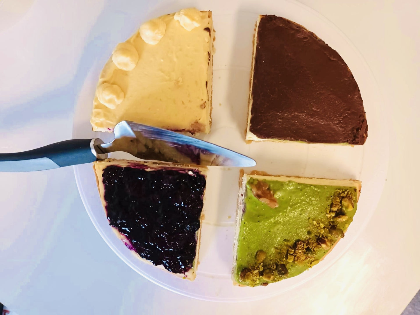 KETO 4 QUARTER CHEESECAKE (Freezer Friendly)