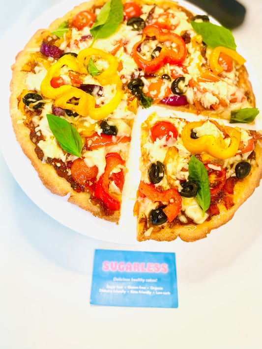 Keto High protein Keto vegetariana  Pizza Gluten and grain free