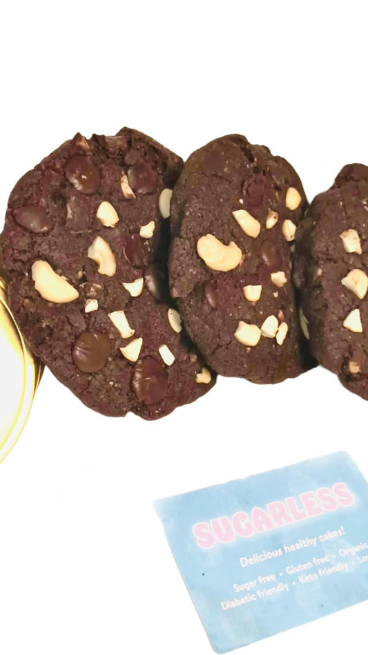 KETO DOUBLE CHOCOLATE AND CASHEWS COOKIES (Not Freezer Friendly)
